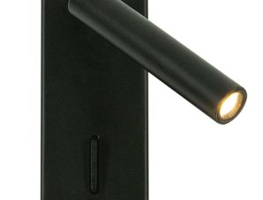 Φωτιστικό Τοίχου – Απλίκα H80 5x12cm Led 180lm 3W 3000K Black