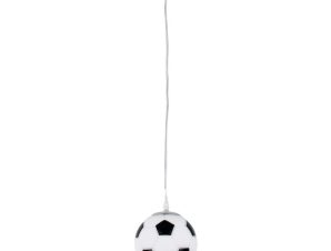 Φωτιστικό Οροφής Παιδικό Football 00643 1xΕ27 Φ15x18cm Black-White GloboStar